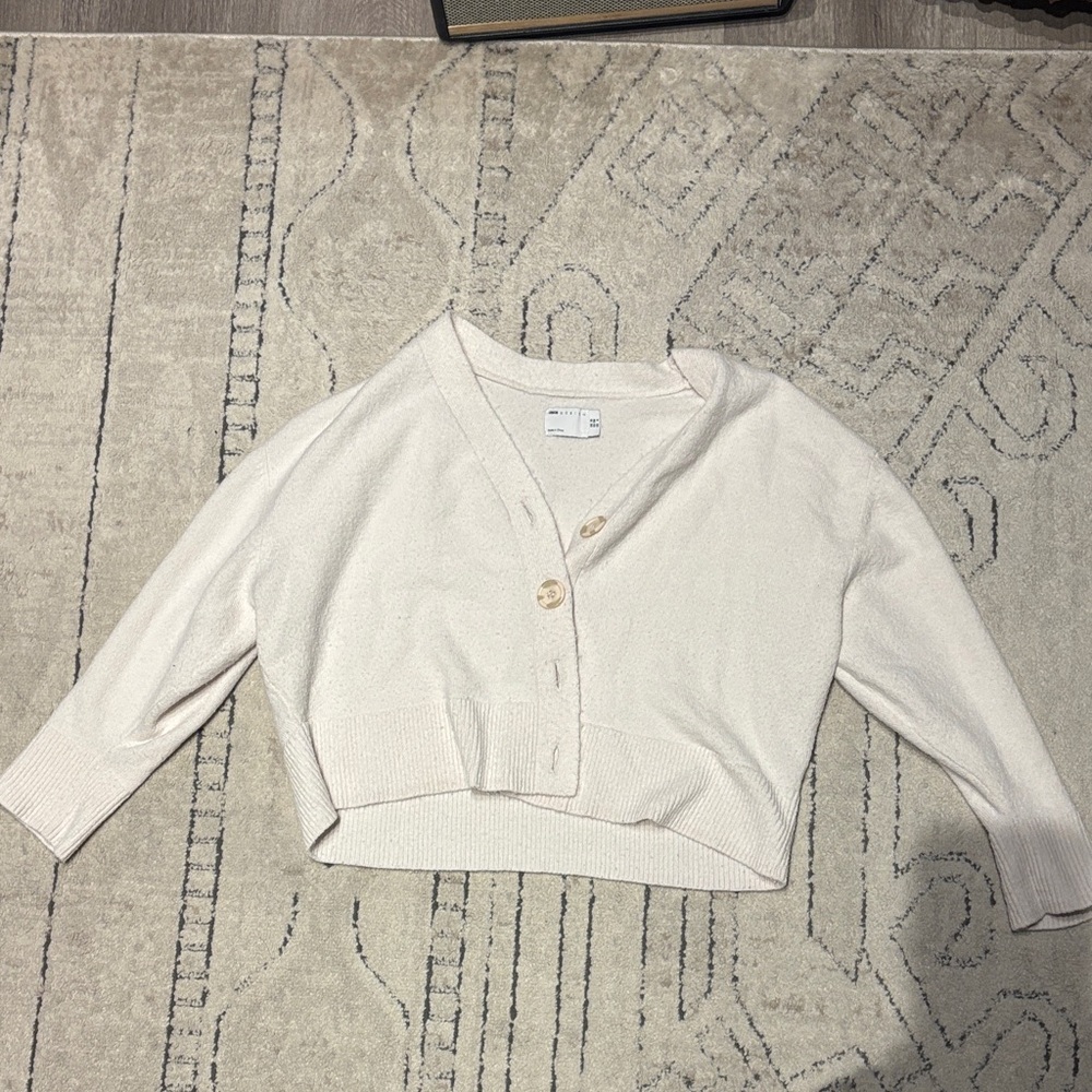 ASOS Cream Button-Up Sweater